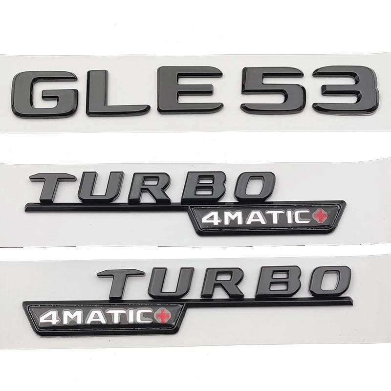3D ABS Chữ Cái Xe Fender Phía Sau Thân Xe Huy Hiệu Miếng Dán Logo GLE53 Turbo 4MATIC Biểu Tượng Cho 