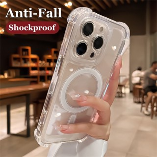  Túi Khí Chống Sốc Ốp lưng IPhone 11 12 13 14 15 16 Pro Max 14 15 16 Plus Không Gian Mềm Ốp Lưng Trong Suốt Từ Tính Ốp Lưng 