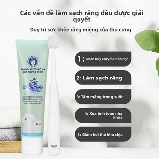 Bàn chải đánh răng cho mèo và chó Kem đánh răng ăn được Loại bỏ hơi thở hôi cho thú cưng Bàn chải đánh răng Kem đánh răng Đồ dùng cho thú cưng