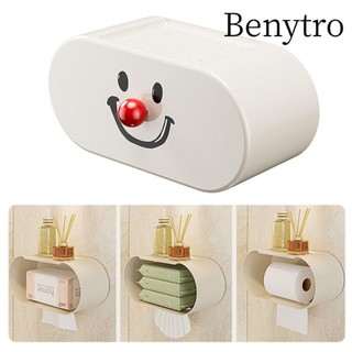  Hộp khăn ăn BENYTRO Hộp khăn giấy hình chữ nhật mặt cười Giấy vệ sinh treo tường để bàn Phòng tắm 