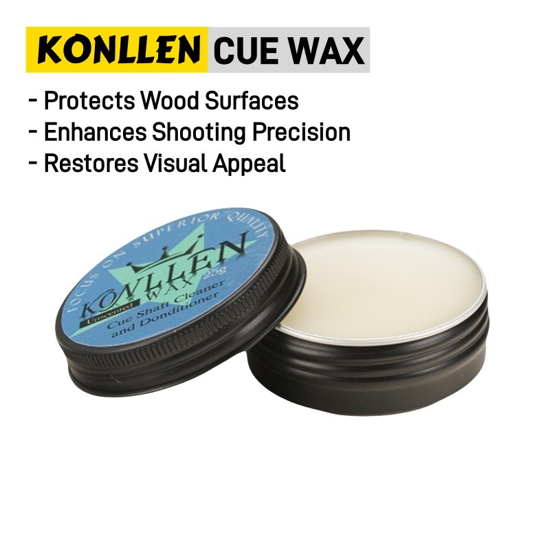 KONLLEN Pool Cue Stick Care Wax Cue Shaft Cleaner Dầu xả để bảo vệ trục gỗ Cue