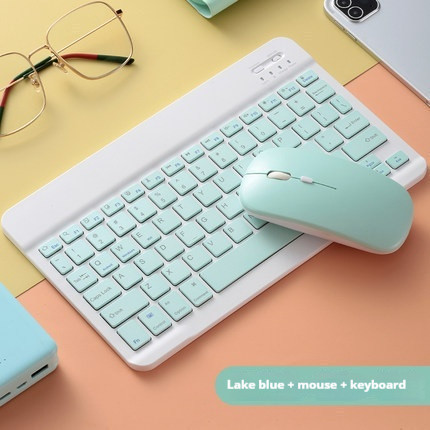 Bàn phím Bluetooth iPad 10 Inch Điện thoại Android Mini Bộ chuột bàn phím Bluetooth không dây