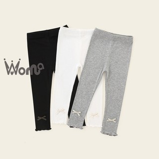 Quần WOMA Bé Gái Boneless Cotton Edge Slim Co Giãn Quần Legging Đơn Giản