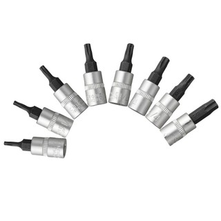 -new in may-8pcs torx bit sockets set 1/4 inch driver star bit t8 -t40 impact driver bits