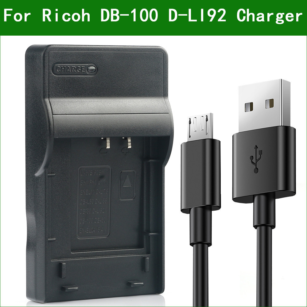 DB-100 D-LI92 DB100 DLI92 Máy Ảnh Kỹ Thuật Số Micro USB Sạc Cho Ricoh CX3 CX4 WG-5 WG-4