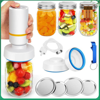 Bluethy 1 Bộ Bình Hút Chân Không Máy Bơm Điện Rộng Thông Thường Nắp Miệng Nắp Dụng Cụ Mở Đầu Kết Nối Đóng Hộp Thực Phẩm Tiết Kiệm Chân Không Niêm Phong Bộ Phụ Kiện Lọ