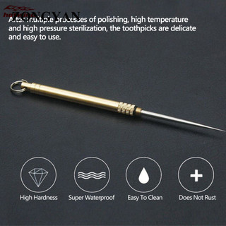 Hotwind Titanium Toothpick Keychain Multi-Purpose Outdoor Camping Tool More Durable Than Floss