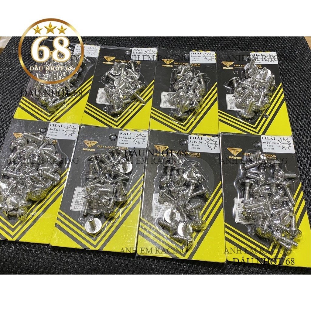 Ốc Salaya Full dàn áo các dòng xe - Inox 304 - Salaya