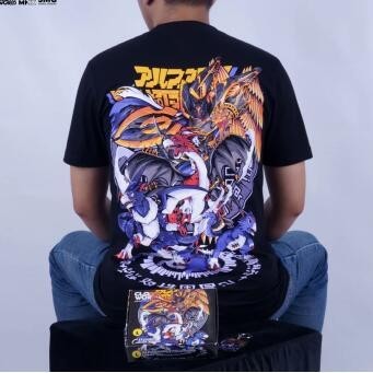 Chất liệu áo thun Alphamon Evolutions | Áo thun Baju Jersi Anime Alphamon Evolutions | Áo thun Alpha