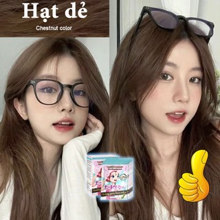 Thuốc nhuộm tóc nâu，Hạt dẻ，Nhật Bản nhập khẩu thuốc nhuộm tóc, thuốc nhuộm tóc đơn giản như tóc