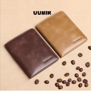  UUMIR Ví nam Ví ngắn da mỏng Hộp đựng thẻ RFID chất lượng cao Nam 