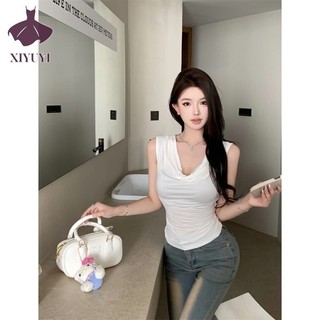 Áo thun nữ không tay dáng ôm gợi cảm Áo thun không tay ngắn