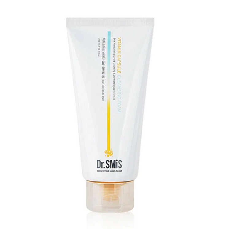 Sữa rửa mặt giúp sáng da, giảm thâm Dr.SMIS Vitamin Capsule Cleansing Foam - MÈO BEAUTY