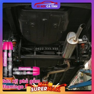 Sơn xịt phủ gầm xe hơi ô tô chống rỉ mọt bảo vệ gầm xe, flamingo rubberized undercoat F021 hàng chính hãng