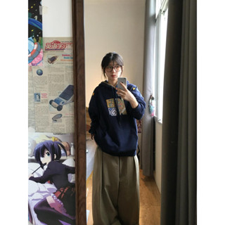 hoodie form boxy Áo nỉ có mũ trùm đầu rộng cỡ lớn thương hiệu retro Mỹ hợp thời trang dành cho nữ, thiết kế mỏng