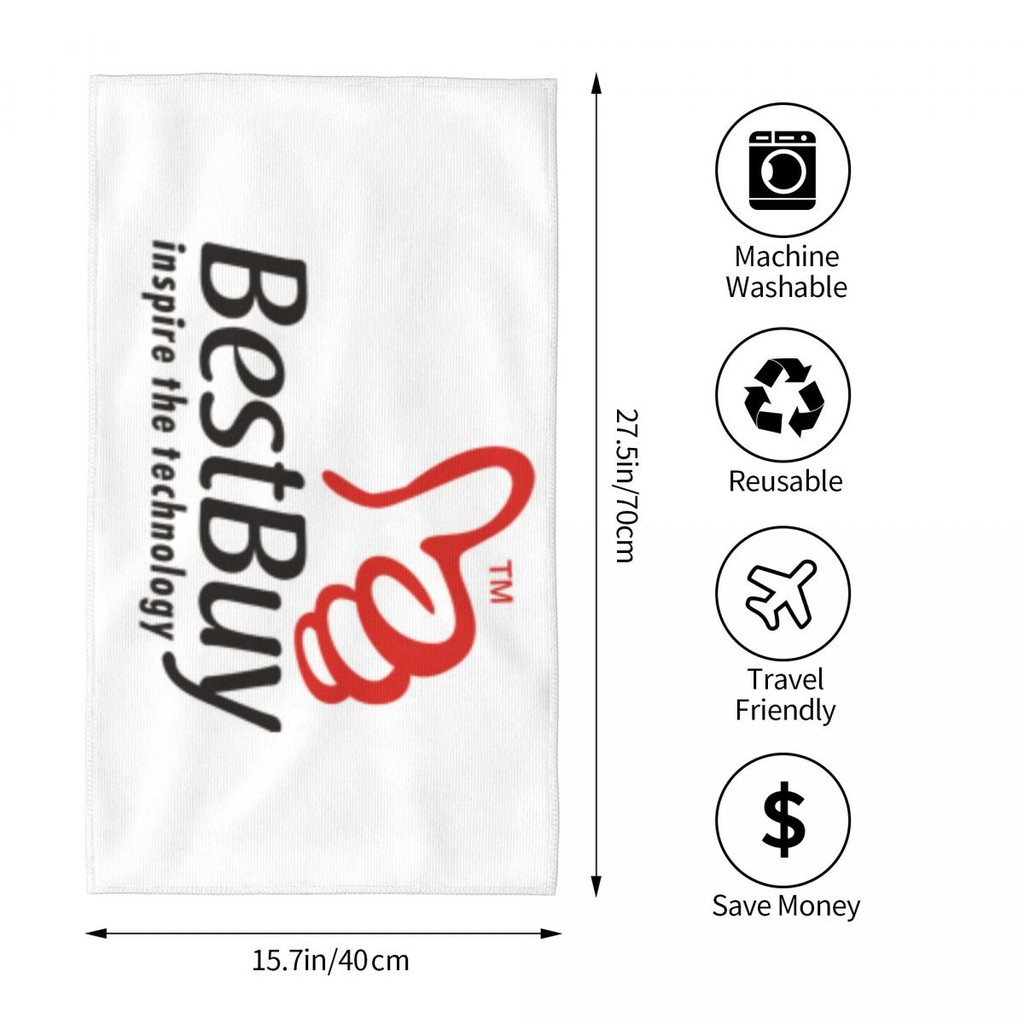 Best Buy Logo (2) Khăn thấm Khăn vuông Khăn mặt Hình thành Khăn tắm Khăn chạy bộ Thể dục Khăn tập Yo