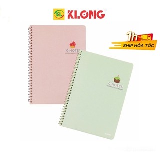 Sổ note cornell Klong B5 80 trang lò xo đơn C Notes tích hợp dot caro (6x6)mm VPPKLONG Klong MS 586