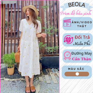Đầm Maxi Thiết Kế Dáng Suông Dài Chất Vải Mát không nhăn Cho Mùa Hè Mặc Đi Biển Cao Cấp đổi trả miễn phí