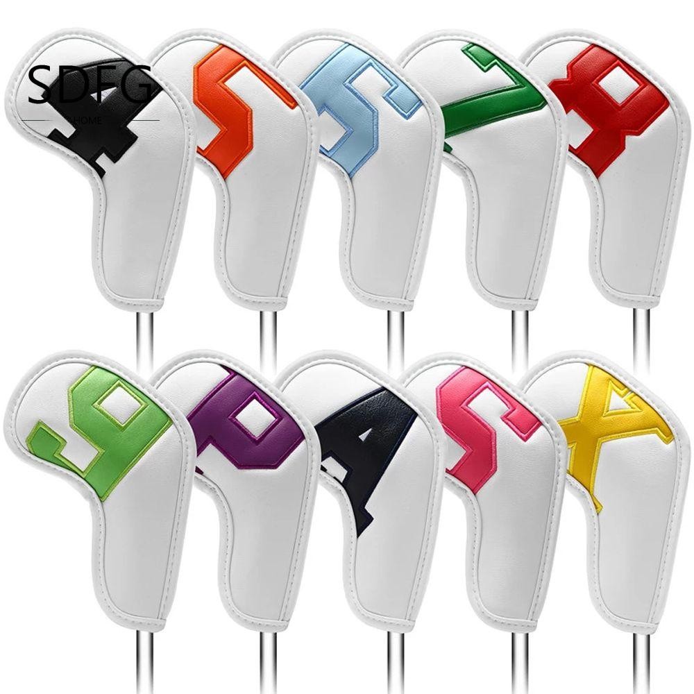 Sdfg Golf Iron Covers Phụ Kiện 6 Áo Chống Bụi Bao Da PU 4-9 ASPX Cao Cấp Golf Wedge Cover