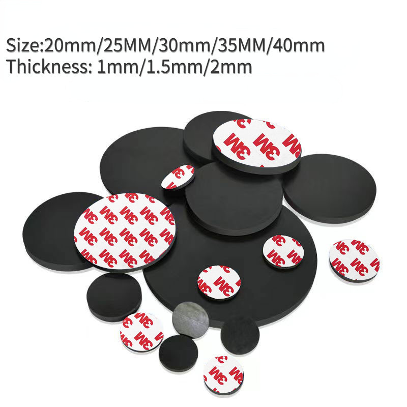 Tấm từ tính mềm tròn 3M dính lưng nam châm mềm dán tủ lạnh A4 miếng dán nam châm cao su DIY cao su chắc chắn