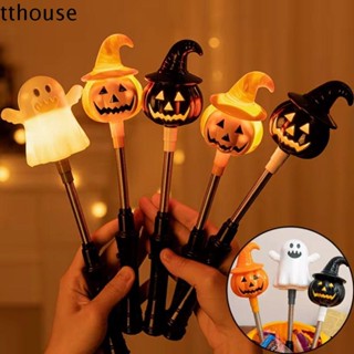 Tthouse Mùa Xuân Lấp Lánh Dính, Đèn LED Dạ Quang Halloween Bí Ngô Đèn Lồng, Đèn Đũa Phép Đồ Chơi Cosplay Nhấp Nháy Gậy Bí Ngô Dễ Thương Ma Tay Đèn Lồng Trang Trí Tiệc