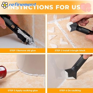 Công cụ làm sạch Silicone, Bộ dụng cụ cạo vữa silicon bằng thép không gỉ, chất hoàn thiện caulking