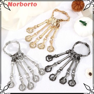 Vòng tay ngón tay đầu lâu NORBORTO dành cho nữ Hộp đêm Halloween Gothic