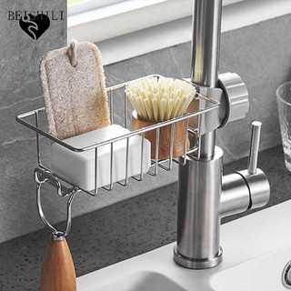 Kệ đựng mút rửa chén SJJL gắn vòi nước nhà bếp/ nhà tắm siêu bền tùy chỉnh đa năng tiện dụng
