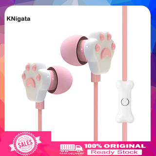   Hàng có sẵn  Tai nghe có dây chống cuộn dây Phụ kiện điện thoại Tai nghe thể thao nhét tai HiFi trong tai hình mèo dễ thương 35mm có micrô hộp số ổn định 