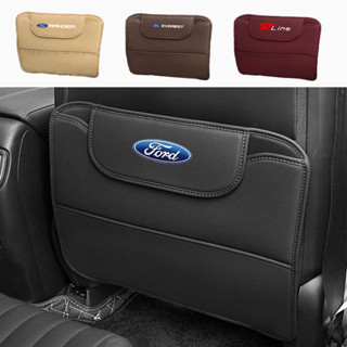  Ghế Ngồi Ô Tô Ford Tựa Lưng Chống Đá Miếng Lót Da Chống Bẩn Miếng Lót Bảo Vệ Hộp Bảo Quản Thích Hợp Cho Xe Ford Fiesta Ranger Ecosport Focus Everest Mustang Escape 