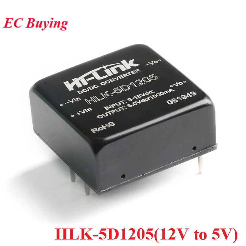 Mô-đun cấp nguồn chuyển đổi cách ly DC-DC 5W DC DC 12V sang 15V / 5V / 12V 24v sang 5V / 12V HLK-5D2