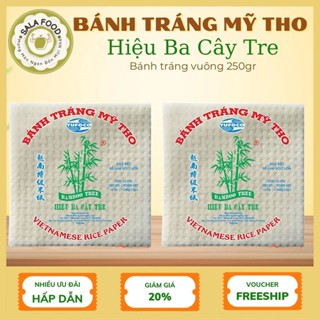 [COMBO 3 Gói] Bánh tráng vuông loại vuông size 22cm 250g - Hiệu Ba Cây Tre