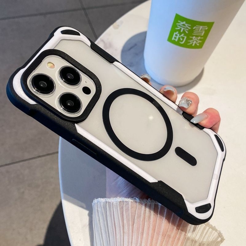 Ốp điện thoại từ tính trong suốt sang trọng cho iPhone 16 15 14 13 12 11 Pro Max 16 Plus Vỏ bảo vệ toàn diện Vỏ cứng chống sốc | BigBuy360 - bigbuy360.vn