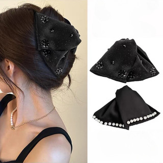  Audrey Hepburn Lấy Kẹp Cao Cấp Đính Hạt Kim Cương Giả Tóc Đầu Sau Tóc Cá Mập Kẹp Ánh Sáng Sang Trọng Tính Khí Mũ Đội Đầu 