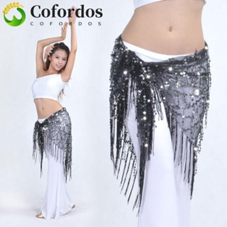 Cofordos Đai Nhảy Múa Bụng Ấn Độ Khiêu Vũ Tam Giác Khăn Bụng Trang Phục Khiêu Vũ Kim Sa Lấp Lánh