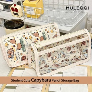 Bút chì, Túi đựng bút Capybara dung tích lớn, Túi đựng văn phòng phẩm trong suốt có độ xuất hiện cao dễ thương Quà tặng học sinh