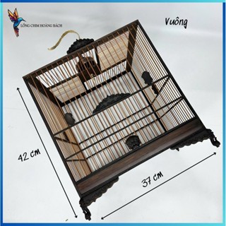  Khung lồng chim chào mào tự ráp lồng chào mào triện lá đề chất liệu gỗ mun tặng kèm phụ kiện 