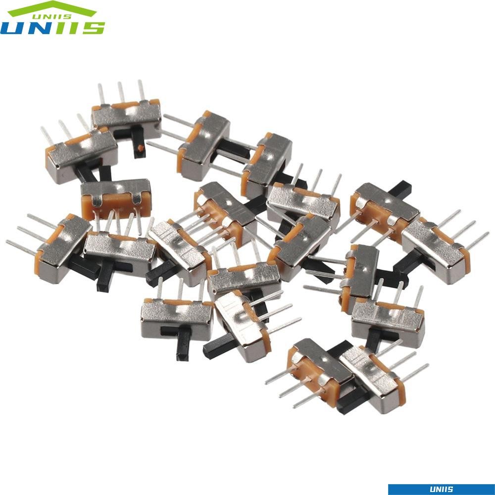 UNIIS 20 Chiếc Micro Slide Switch, 4mm Chuyển Đổi 1P2T Chuyển Đổi Công Tắc, Thu Nhỏ 2 Vị Trí SPDT Dọ