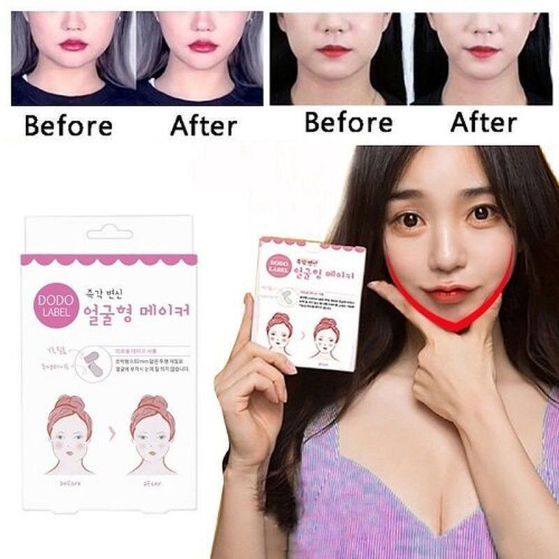 Sevich 40 Chiếc Mặt Nâng Miếng Dán Mặt Mỏng Dính Mặt Hiện Vật Vô Hình Miếng Dán Nâng cằm Trang Điểm Nâng Cơ Mặt Dụng Cụ Chăm Sóc Sức Khỏe