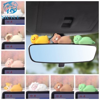 Vanes1 Động Vật Mini Trang Trí Ô Tô, Vịt Nằm Đồ Trang Trí Nhựa Mini, Đồ Trang Trí Nhỏ Nhựa Dễ Thương Có Thể Dán Nhựa Trang Trí Nhà Máy Tính