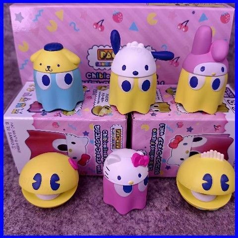 PS1 6 Pacman Nhân Vật Hành Động cos Sanrio Mô Hình Búp Bê Đồ Chơi Cho Trẻ Em Trang Trí Bộ Sưu Tập Qu