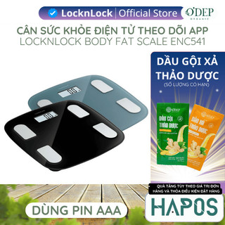  Cân sức khỏe điện tử LocknLock dùng pin AAA Theo dõi các chỉ số cơ thể qua ứng dụng Body Fat Scale ENC541 - HAPOS LSA 