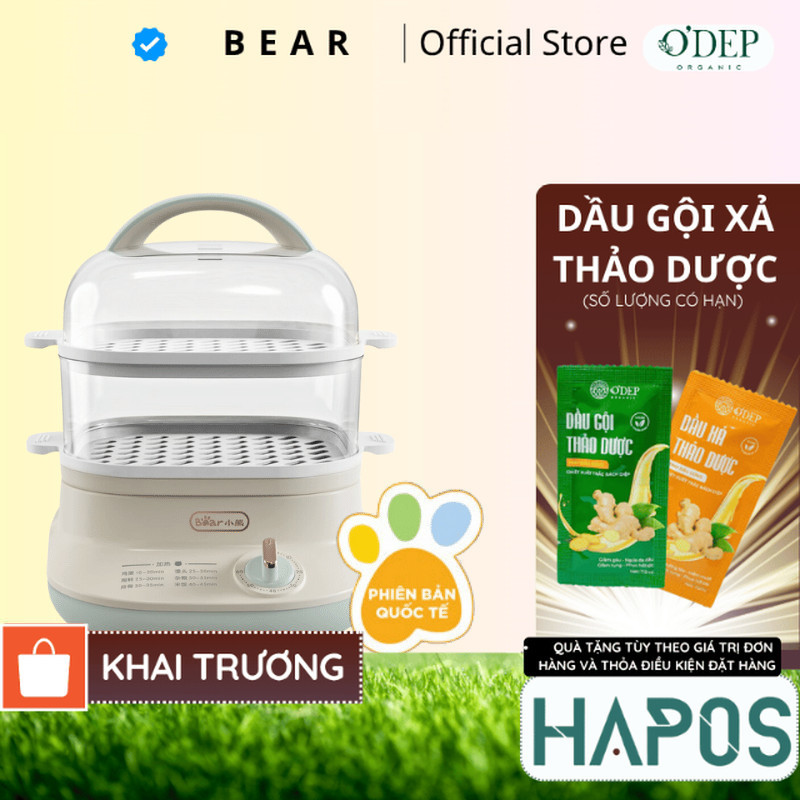 Nồi hấp thức ăn đa năng Bear DZG-C60Q8 - Hàng Chính Hãng - BH 18 tháng - HAPOS HOF