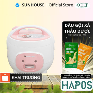 Nồi cơm điện Sunhouse 1.2L và 1.8L chống dính giữ nhiệt tốt nấu cơm nhanh SHD8217W-SHD8607W - HAPOS HSO