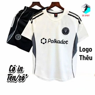 [Nhận in tên số theo yêu cầu]Quần Áo Bóng Đá, Đồ Đá Banh Miami trắng 2026 vải S-COMF cao cấp