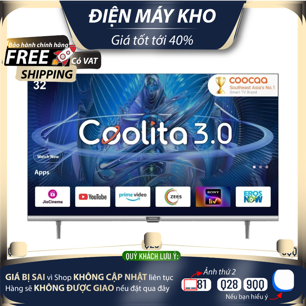 32S3U+ / 32S3U - Smart Tivi HD Coocaa 32 Inch Wifi - Model 32S3U+