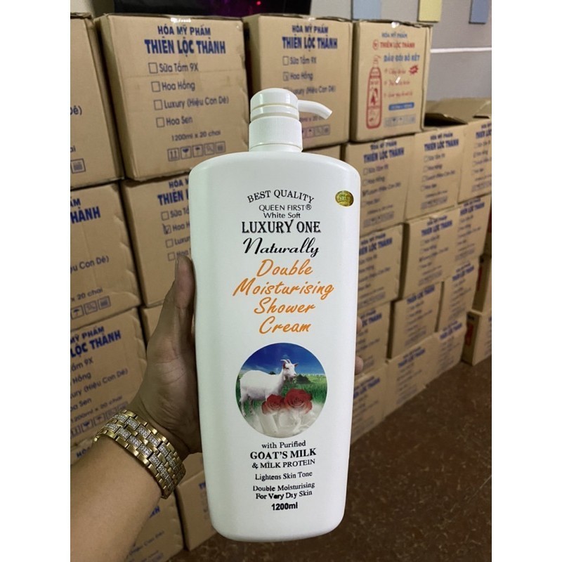 Sữa tắm dê luxury 1200m- SỮA TẮM CON DÊ 1,2 LÍT