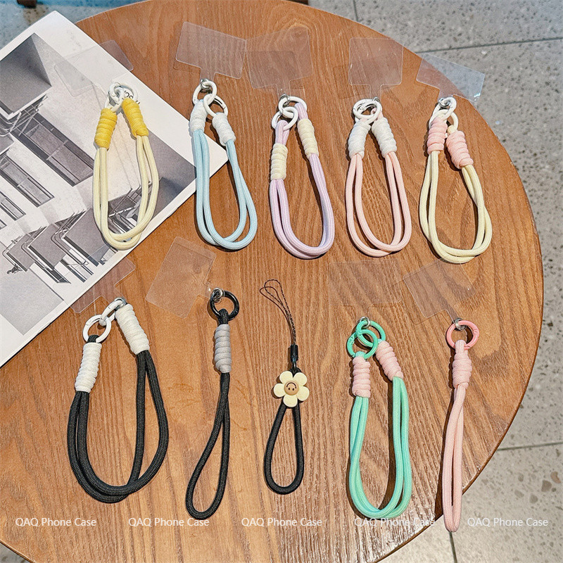 Dây Cho Túi Đựng Điện Thoại Khóa Đô Tương Phản Dây Điện Thoại Di Động Dệt Tay Ngắn Dây Chống Mất Cổ 