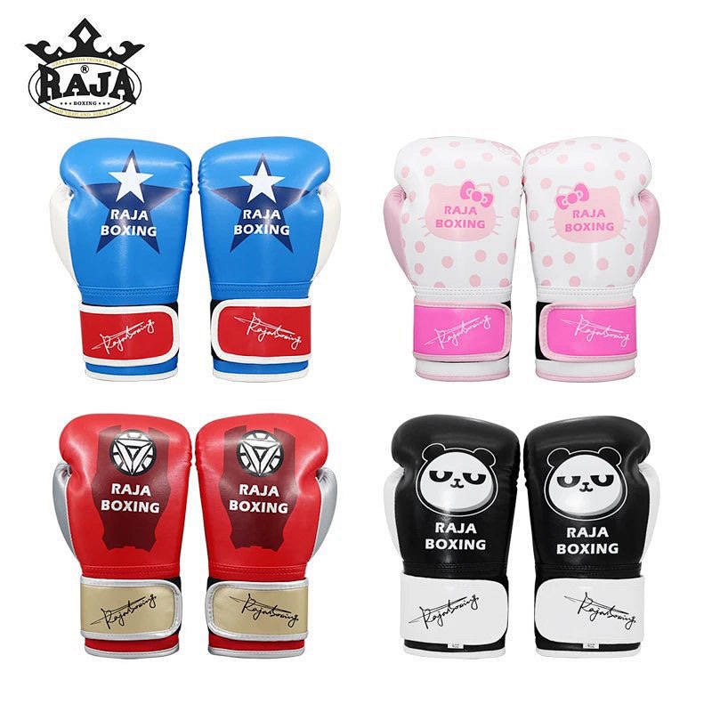 Special Offer Raja Children Boxing Gloves Boys 3-14 Years Old Sanda Muay Thai Fight Professional Children Fight Sandbags Girls Boxing DLeg