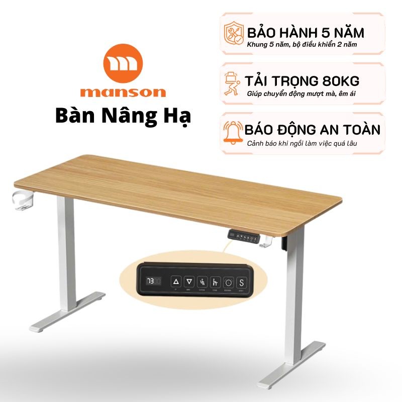 Bàn Nâng Hạ Manson SmartDesk - Tuỳ Chỉnh Thông Minh, Bảo Vệ Sức Khoẻ, Nâng Cao Năng Suất Làm Việc | BigBuy360 - bigbuy360.vn